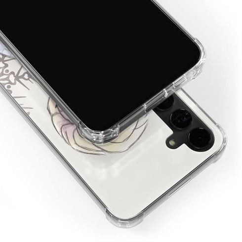 Disney Frozen Elsa Snowflakes Art Galaxy S24 Plus Clear Case